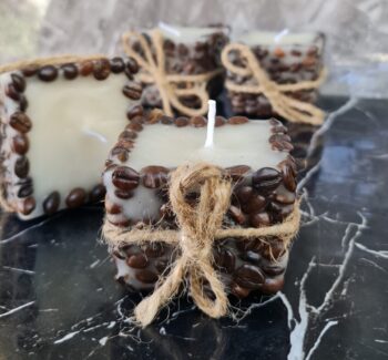 Cube Pottery Cup Candle